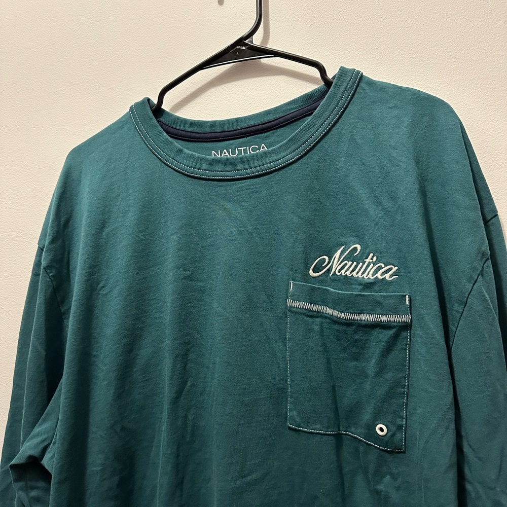 Nautica Green Long Sleeve Tee